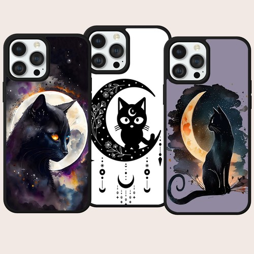 Custodia telefono black cat - custodia,
